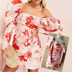 ASOS Floral Off-Shoulder Dress